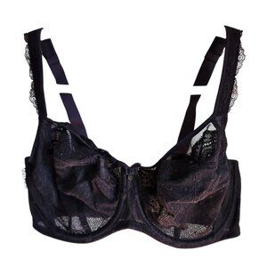 Anita Rosa Faia Bra Black 34G 34DDDD Women's Underwire Back Close Lace